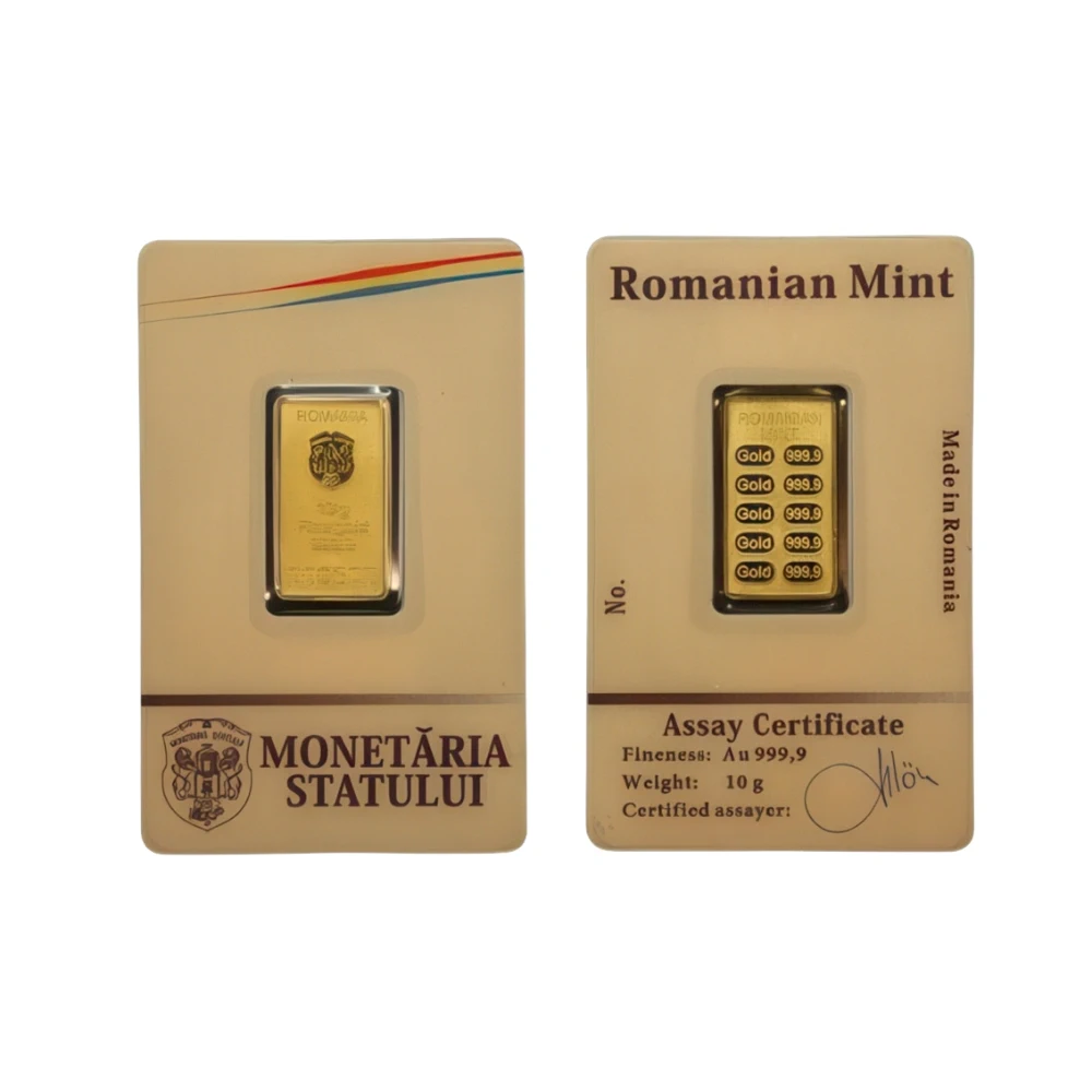 10 g Lingou de Aur Monetaria Statului