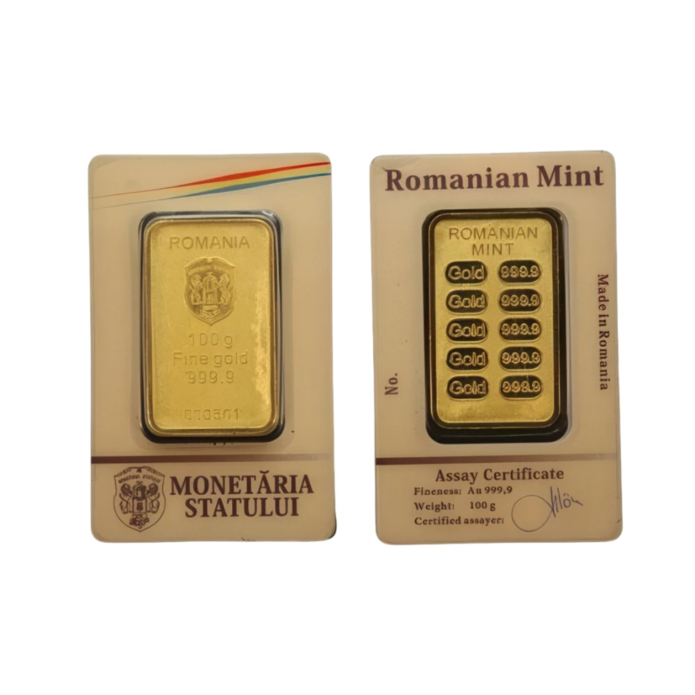 100 g Lingou de Aur Monetaria Statului