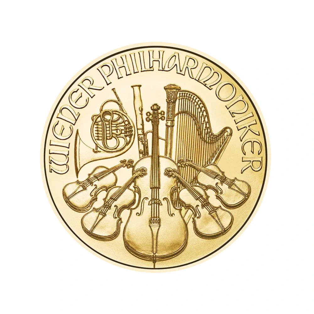1/25 uncie Moneda de Aur Philharmoniker