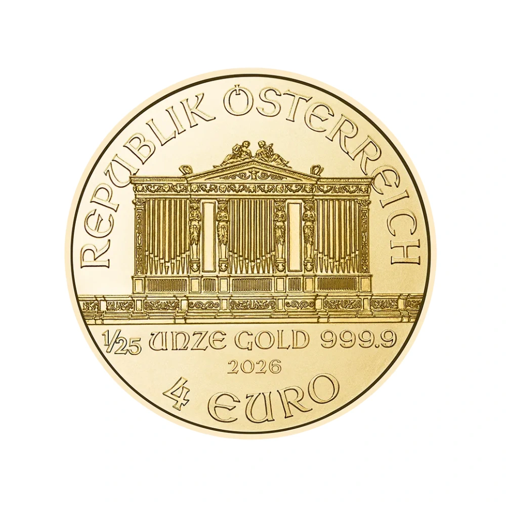 1/25 uncie Moneda de Aur Philharmoniker - imagine 2