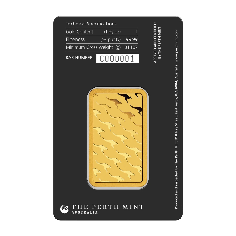 1 uncie Lingou de Aur Kangaroo The Perth Mint - imagine 3