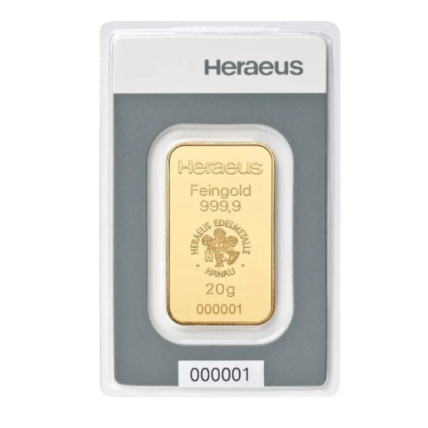 20 g Lingou de Aur Heraeus