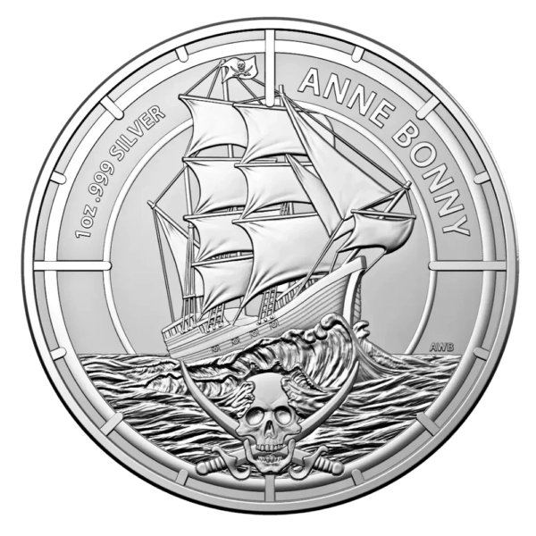 1 uncie Moneda de Argint Pirate Queens: Anne Bonny