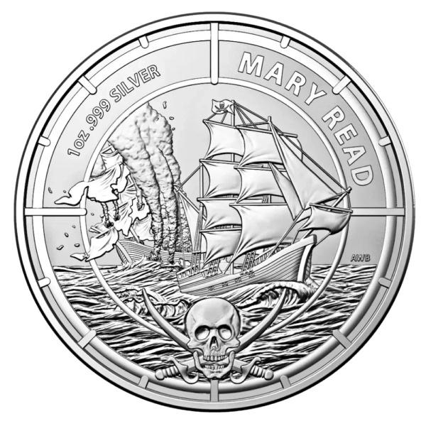 1 uncie Moneda de Argint Pirate Queens: Mary Read