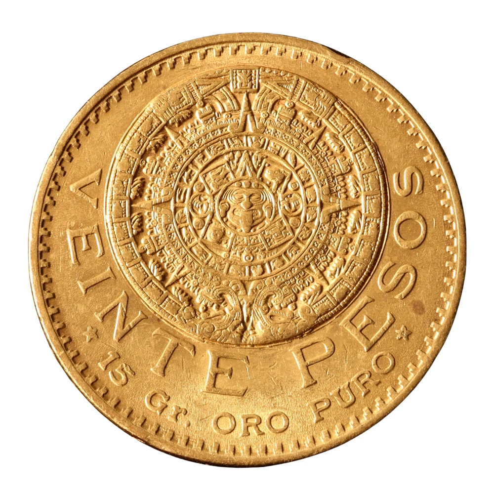 Moneda de Aur Azteca 20 Pesos Mexican