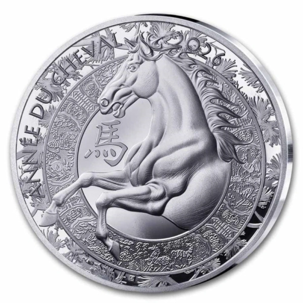 Moneda argint Lunar Horse Franta 22g