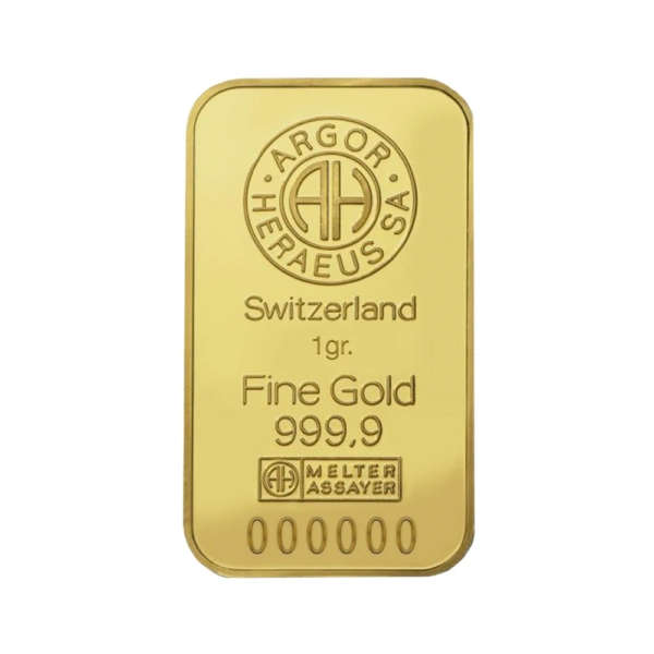 1 g Lingou de Aur Argor Heraeus