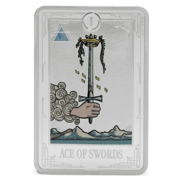 1 uncie Moneda de Argint Carti de Tarot: Ace of Swords