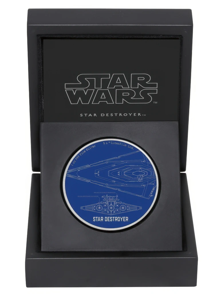 Moneda de Argint Star Wars Star Destroyer - imagine 3