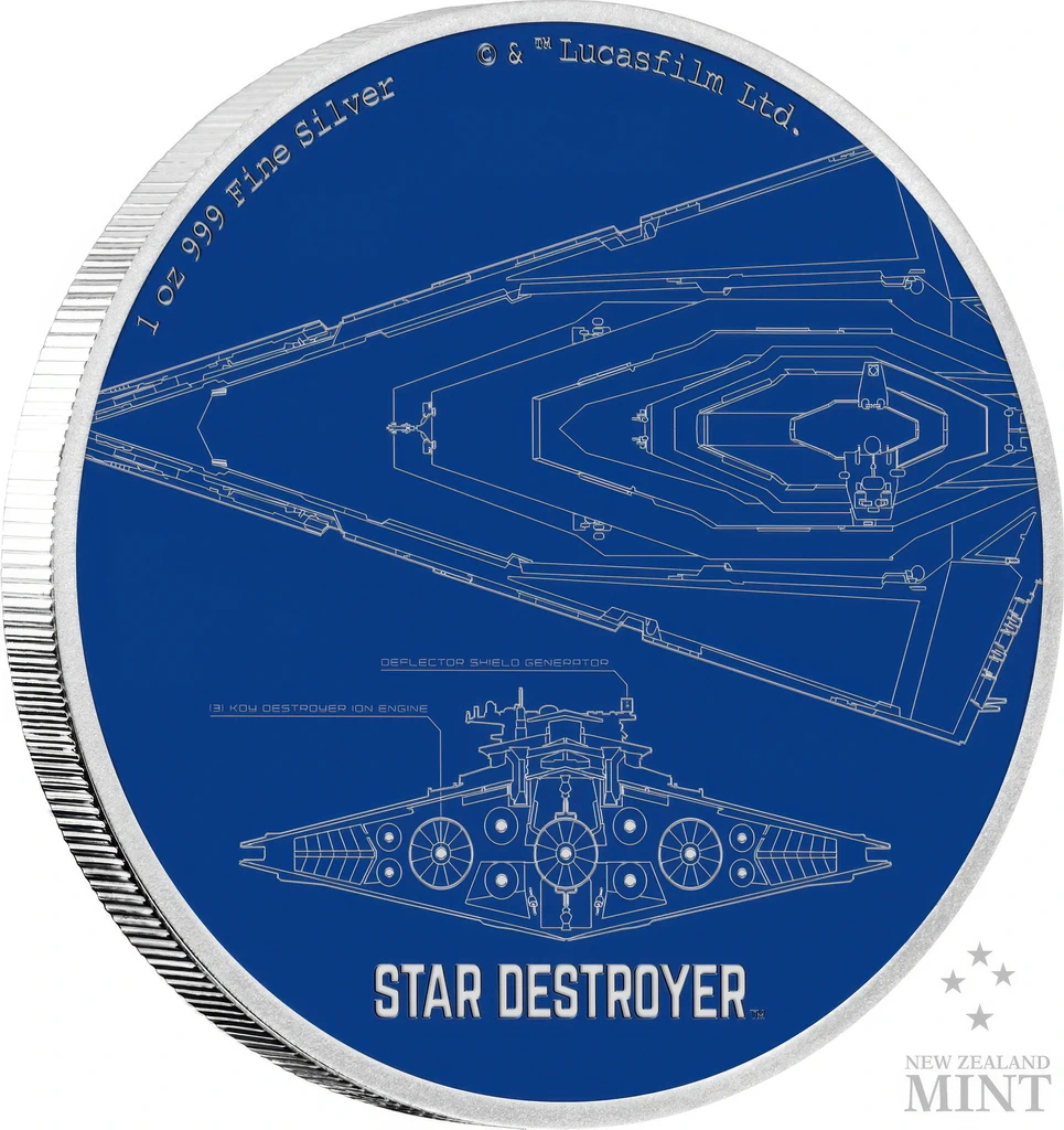 Moneda de Argint Star Wars Star Destroyer