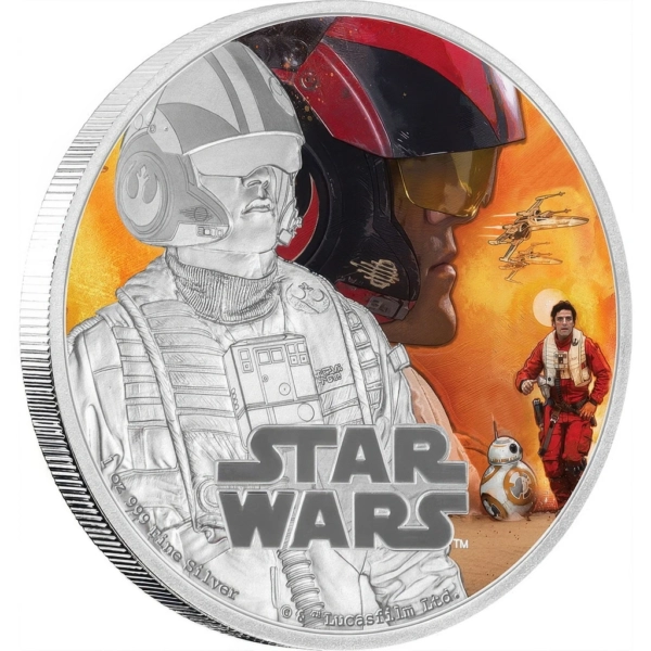 Moneda de Argint Star Wars Poe Dameron