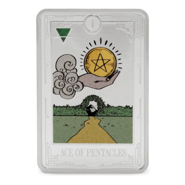 1 uncie Moneda de Argint Carti de Tarot: Ace of Pentacles