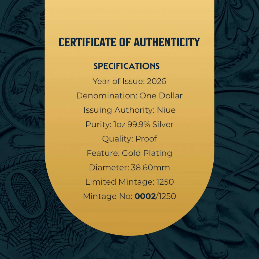 Moneda de Argint 60 de Ani de Moneda Zecimala 2026, Aurire 24K - imagine 8