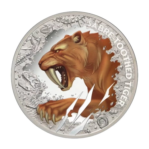 1 uncie Moneda de Argint Sabre-Toothed Tiger 2026