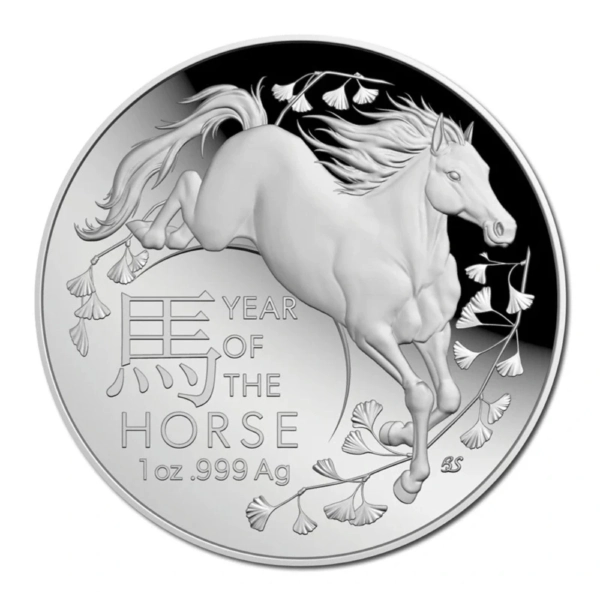 Moneda argint Lunar Horse 1oz Dome Shaped