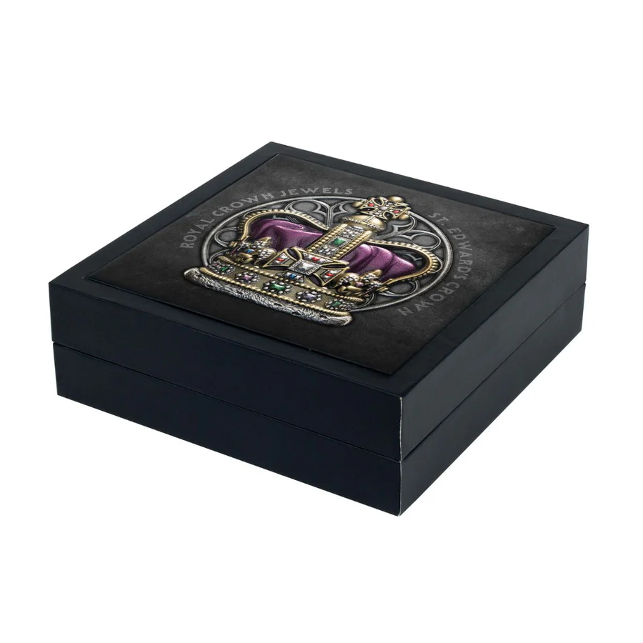 2 uncii Moneda de Argint Saint Edward’s Crown NIUE 2026 - imagine 4
