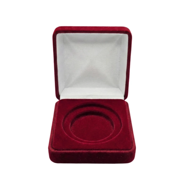 Cutie pentru moneda cu 2 diametre visinie