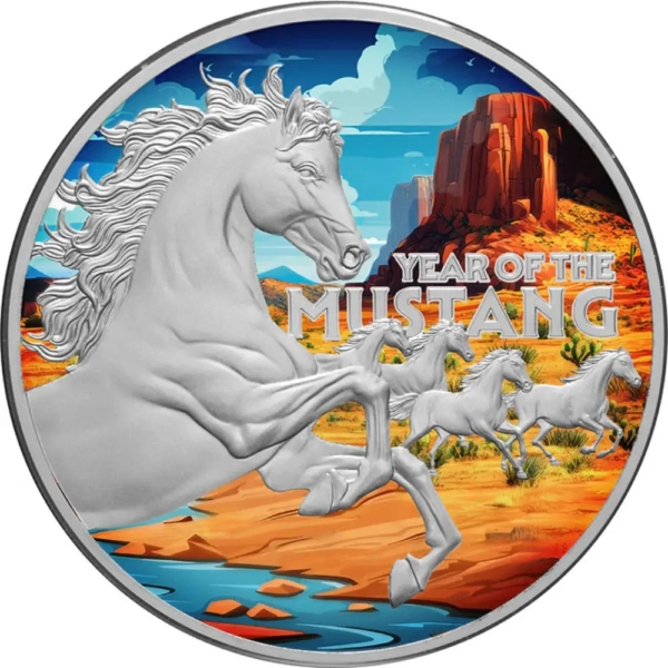 1 uncie Moneda de Argint American Lunar Year of the Mustang NIUE 2026