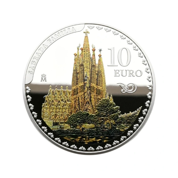 27 g Moneda de argint „Sagrada Familia” Spania