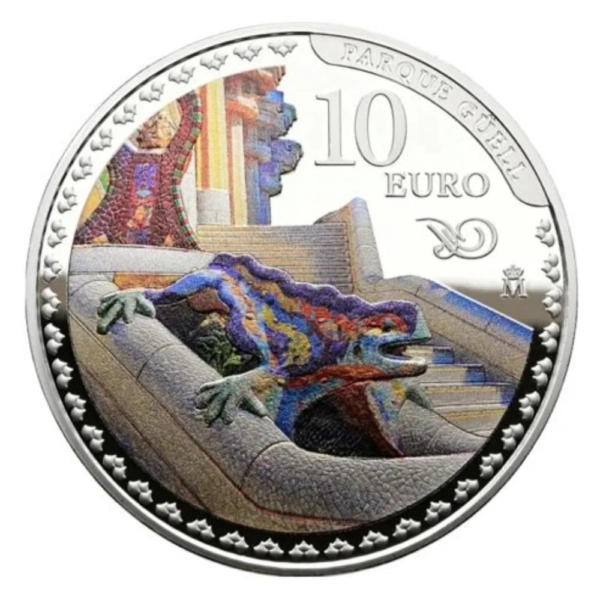 27 g Moneda de argint „Parque Guell” Spania