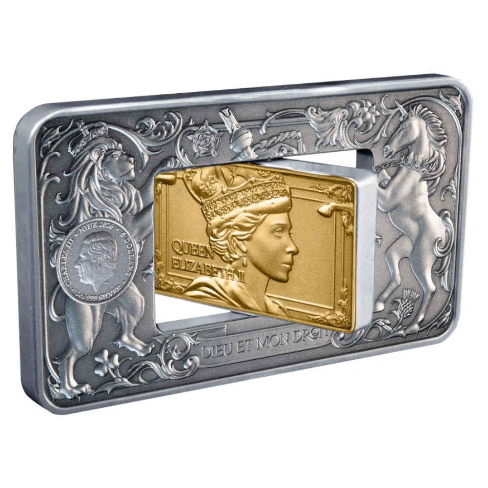 Moneda din argint „Royal Portraits” Antik Finish, Samoa - imagine 3