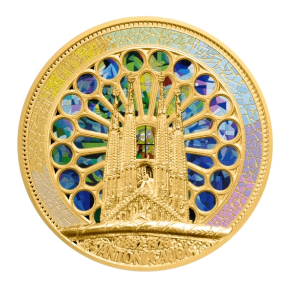 Monedă argint Antoni Gaudí 100 ani, Samoa 2026, 2 oz
